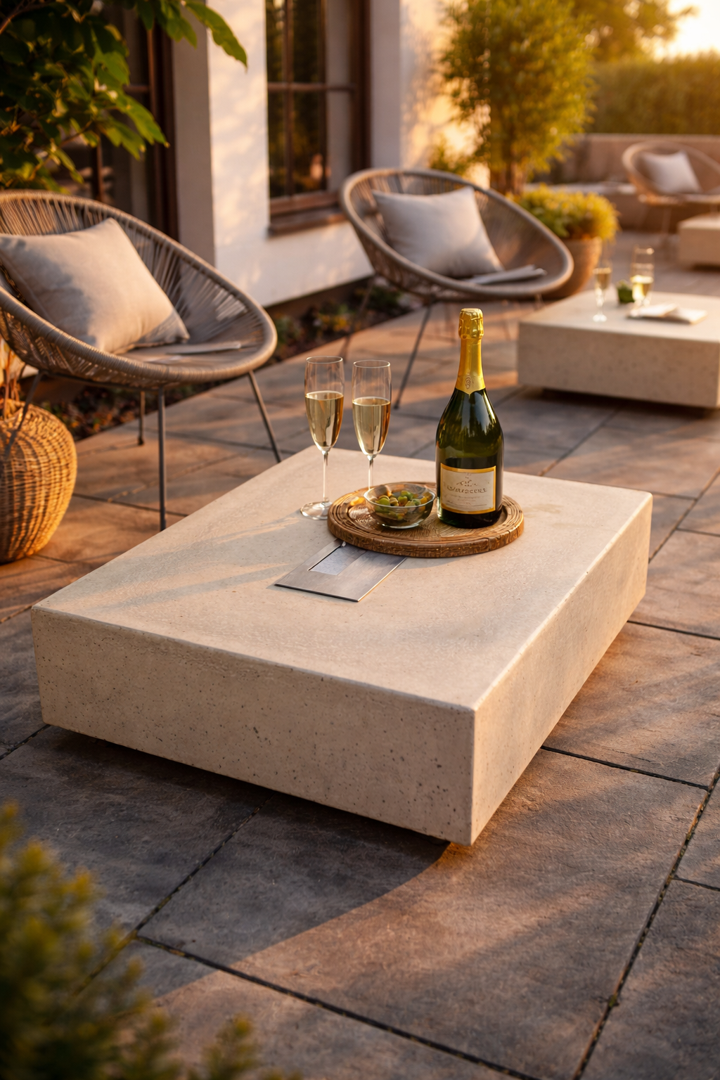 Betontisch Amira Fire